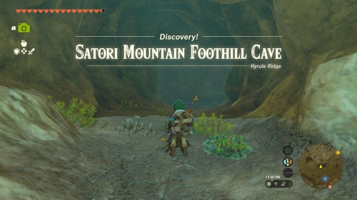 You can find Satori Mountain Foothill Cave in Hyrule Ridge, west of Safula Hill.