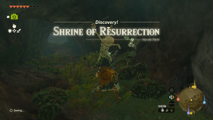 The Shrine of Resurrection is on the Great Plateau, northwest of the Temple of Time Ruins.