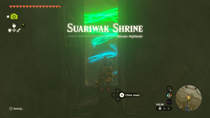 Suariwak Shrine can be accessed after you complete the quest The Yiga Clan Exam.