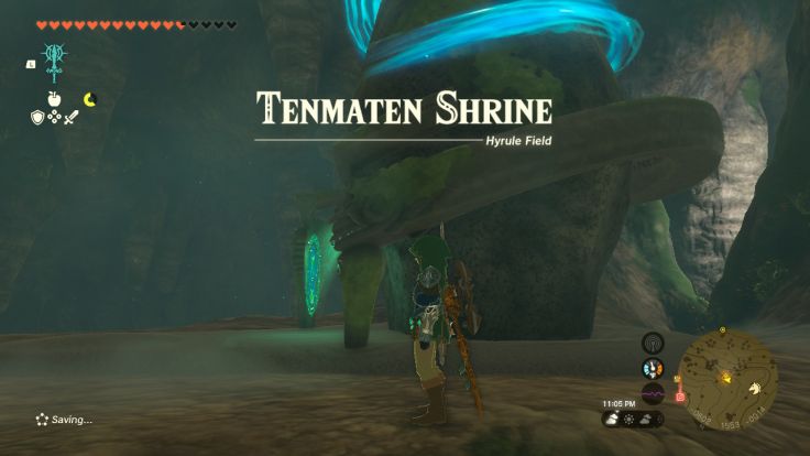 Tenmaten Shrine is found within Elma Knolls Well, east of Lindor's Brow Skyview Tower and northwest of Hyrule Castle.