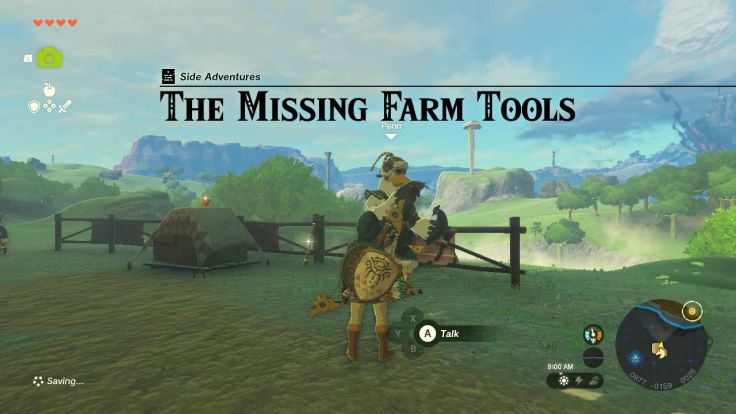 You hear a strange rumor that Zelda asked to borrow some farm tools, then never returned them.