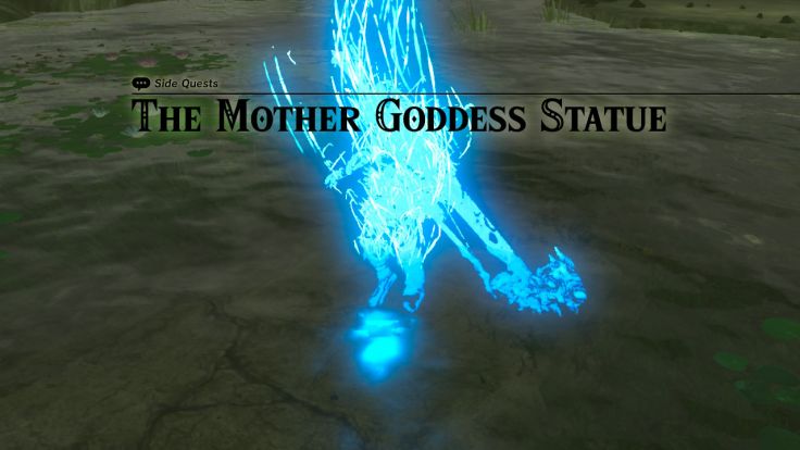 After you make offerings to the Goddess statues at the three springs, you check on the Mother Goddess statue.