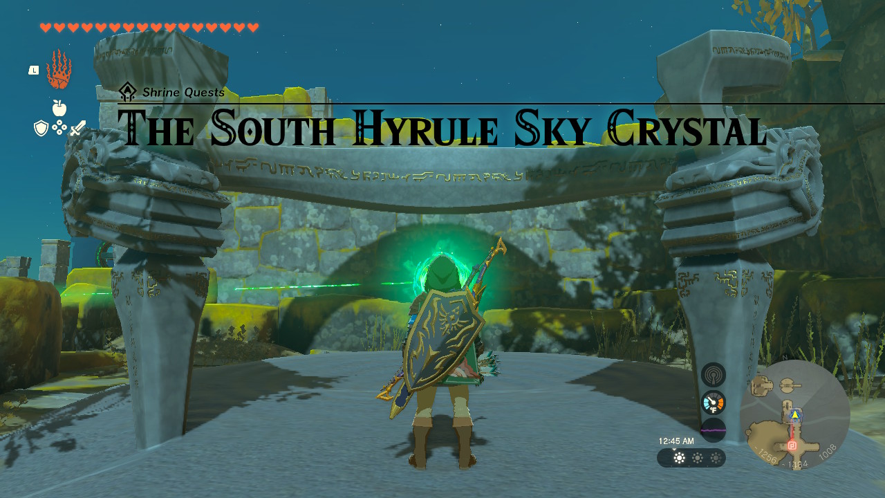 In the South Hyrule Sky Archipelago, you receive this quest when you check on the empty shrine. In the South Hyrule Sky Archipelago, you receive this quest when you check on the empty shrine.