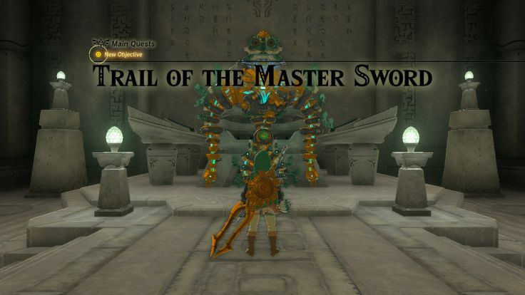 After you receive guidance from the past, you seek the Master Sword.