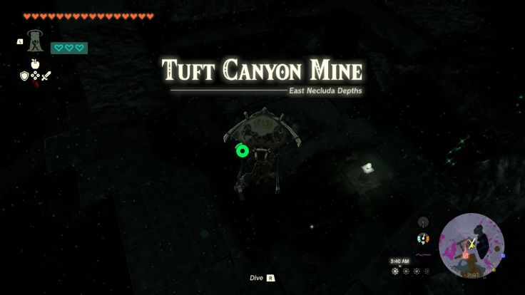 The Tuft Canyon Mine is in the area of the Depths directly beneath Tuft Mountain.