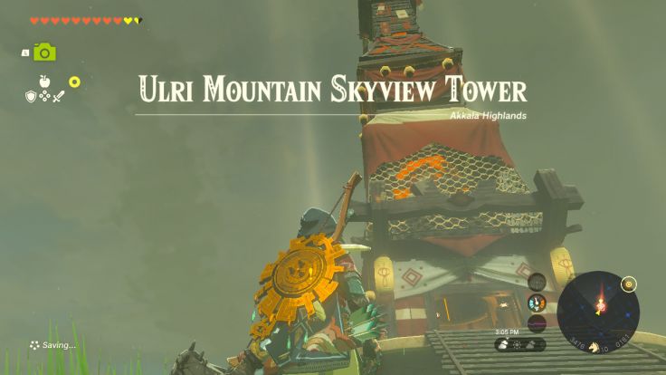 You find Ulri Mountain Skyview Tower in the Akkala region, but a monster took the terminal.