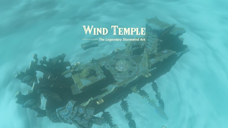 Within the giant cloud above the Hebra region, you discover the Wind Temple.