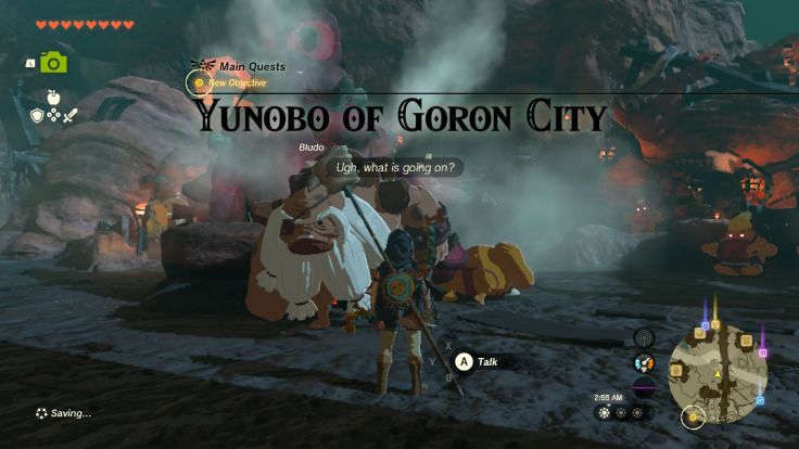 You visit Goron City in the Eldin Canyon region, where you soon discover that something strange is going on.
