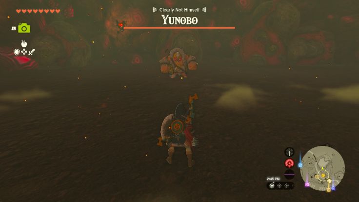 The Goron kids ask you to intervene at YunoboCo HQ, and you end up having to fight a boss battle.
