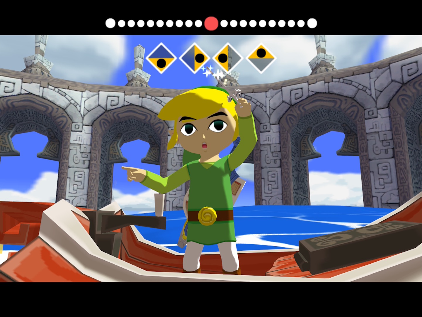 After you go to the Forsaken Fortress a second time, Link travels around the world to discover the riches of the sea.