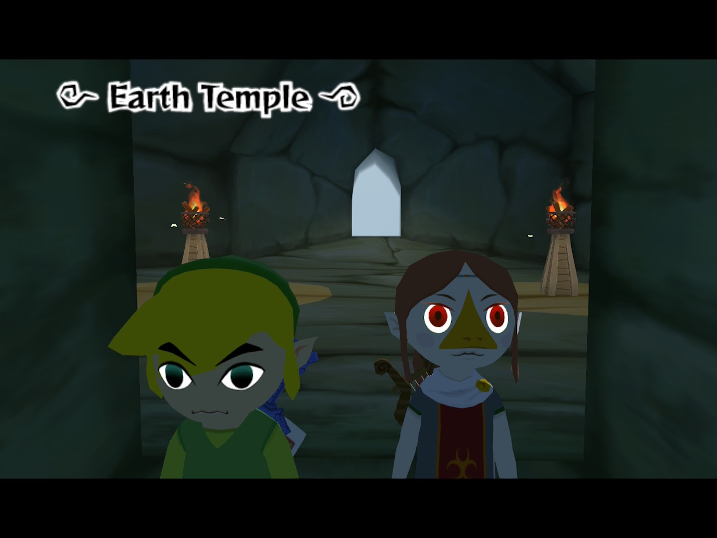 After awakening the Wind Sage, Link must bring her to the heart of the Earth Temple and defeat the monster that drains the Master Sword's power.