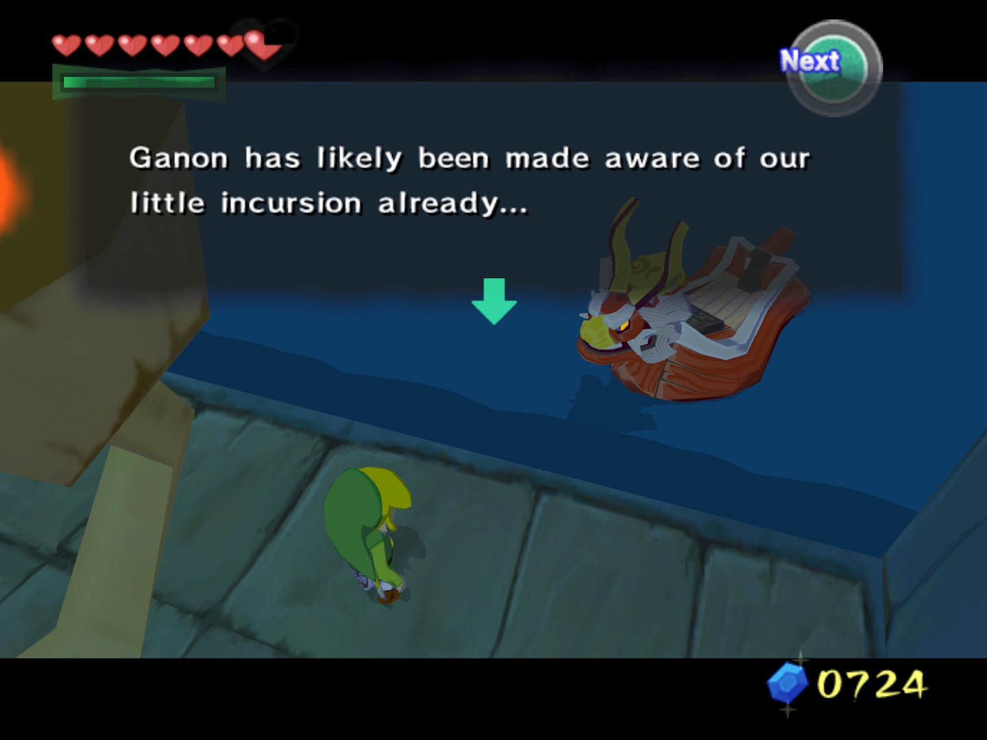 With the Master Sword in hand, Link goes back to the Forsaken Fortress to face Ganondorf