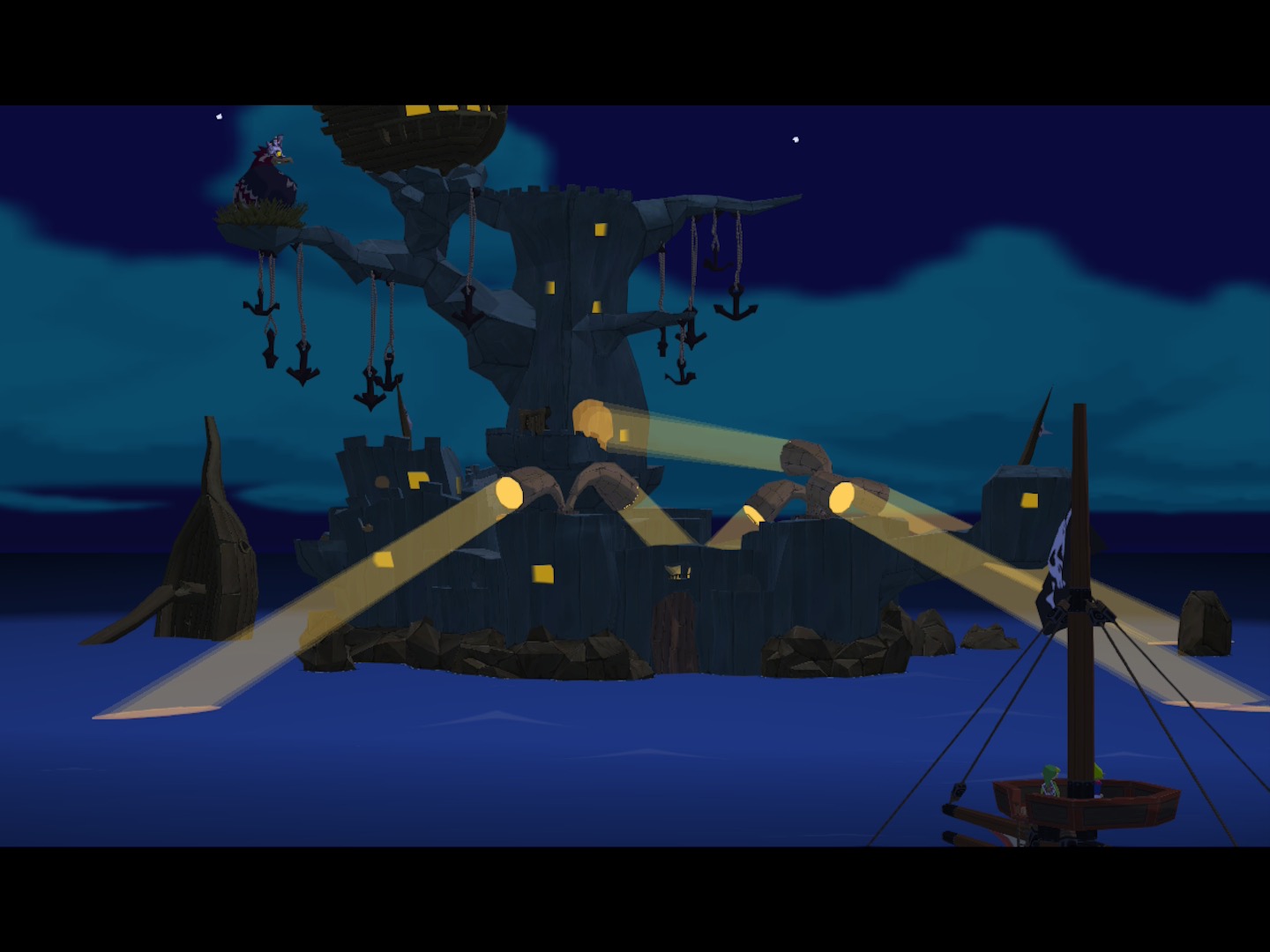 Successfully reaching the Forsaken Fortress, Link attempts to find and rescue Aryll. Successfully reaching the Forsaken Fortress, Link attempts to find and rescue Aryll.